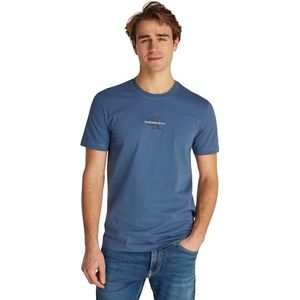 CK JEANS Heren MONOLOGO TEE J30J325649, Blauw (Vintage Indigo), XXL, Blauw (Vintage Indigo), XXL
