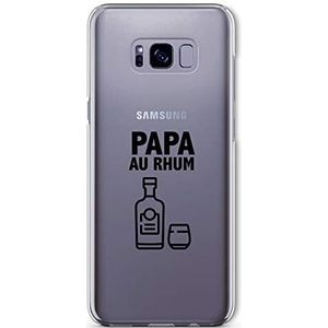 Zokko Beschermhoes voor Samsung S8, papa à rum, zacht, transparant, zwarte inkt.