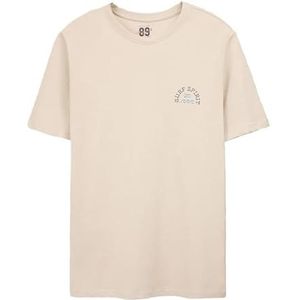 Teddy Smith Heren T-shirt Monica MC lichtbeige maat L, Lichtbeige, L