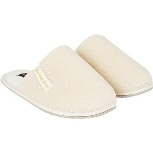 Calvin Klein Dames Hotel Slipper Surfaces Sherpa Wn, Romige witte oranje pop, 40 EU