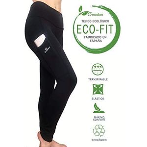 Ginadan Eco-Fit Pocket, milieuvriendelijke leggings met tas voor dames