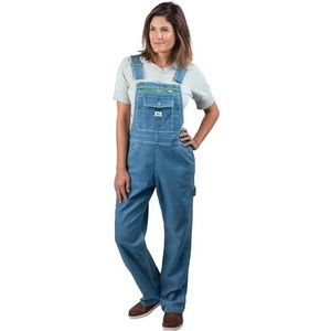 Walls - Dames Washed Denim Jumpsuit - Lichte Stenen Wassing
