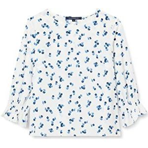 French Connection Dames Betsy Crêpe Lichte Top Blouse, Zomer Wit, L, Zomer Wit, L