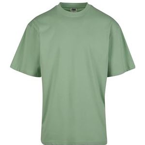 Urban Classics Basic T-shirt voor heren, van 100% biologisch katoen, ronde hals, lang gesneden, van biologisch katoen, maat S tot 5XL, Vintagegreen, XXL