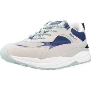 Replay MERAK JR 9 Sneaker, 3353 LT Grey Navy Mint, 31 EU, 3353 Lt Grijs Navy Mint, 31 EU