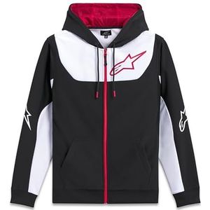 Alpinestars Sessions V3 Hoodie Sweatshirt met capuchon voor heren, zwart/wit/rood, XXL, Zwart/Wit/Rood, XXL