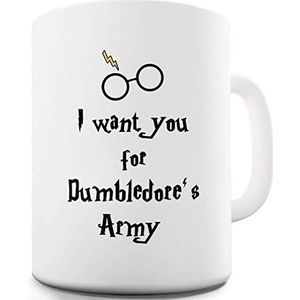 Acen Harry Potter Themed 'I Want You for Dumbledore's Army' Grappige Serie Koffie Mu, Keramisch Wit, 9 x 9 x 9 cm