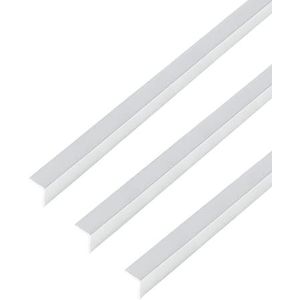 Alberts 499358 hoekprofiel, zelfklevend, aluminium, chroomdesign, 1000 x 10 x 10 mm, set van 3