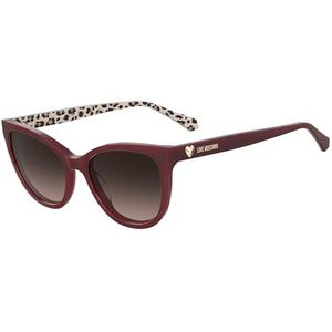 MOSCHINO LOVE MOL072/S zonnebril, rood patroon, 54 voor dames, patroon, rood, 54