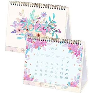 Takenote 446-0 - Tafelkalender januari 2023 december 2023 – 26 pagina's – afmetingen: 23 x 18 cm – tweetalig: Spaans – Engels – bloemen