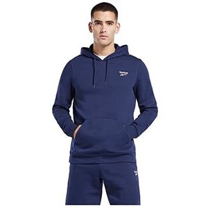 Reebok Mannen linker borst Logo Hooded Sweatshirt, Vector Navy, M, Vector Navy, M