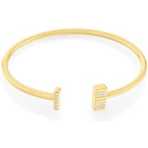 Calvin Klein Dames MINIMALISTIC METALS Collectie Bangle Armband in roestvrij staal Verfraaid met kristallen en zilver of goud ion plating, Eén maat, Roestvrij staal, Geen edelsteen
