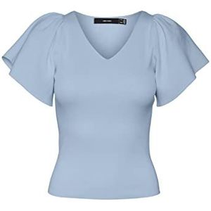 VERO MODA Dames VMGINNY SS V-hals NOOS Trui, Skyway, S, skyway, S
