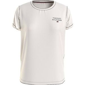 Tommy Hilfiger Dames T-shirt met korte mouwen S/S, Oud Wit, M