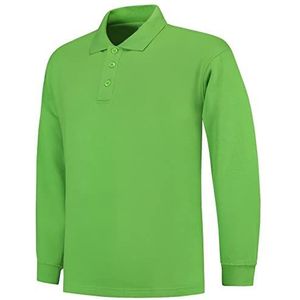 Tricorp 301004 casual polokraag sweatshirt, 60% gekamd katoen/40% polyester, 280 g/m², limoen, maat XL