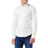 Tommy Jeans TJM Slim Stretch Oxford Shirt T voor heren, Wit, XXL