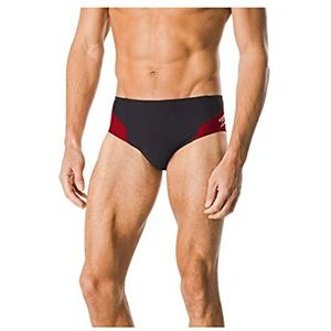 Speedo Slip Spark Splice zwembroek voor heren, Maroon/Black Spark, 32