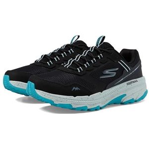 Skechers Dames GO Run Trail Altitude 2.0 Ravine, zwart leer/Aqua Trim, 5 UK, Zwart lederen Aqua Trim, 38 EU