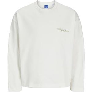 Jack & Jones Jorretiro Back Sweat Crew Neck Se25, cloud dancer, XXL