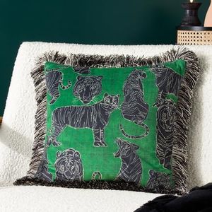 Wylder Wilds Tropisch katoenen kussen gevuld met veren