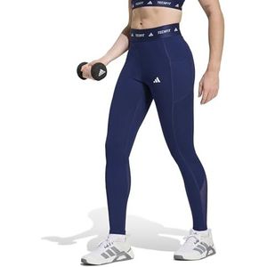adidas Mujer TECHFIT Stash Pocket Full Length Leggings, dark blue, XXS