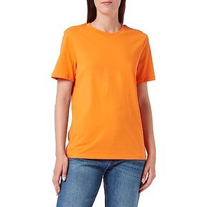 PIECES Pcria Ss Solid Tee Noos Bc T-shirt voor dames, persimmon oranje, S