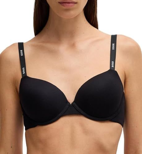BOSS - Balconette BH - Stretchjersey - Zwart - Cellulosevezels
