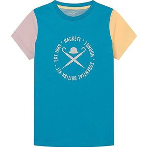 Hackett London Big Logo Multi Tee T-shirt voor jongens, Adriatic Blu, 3 Jaren