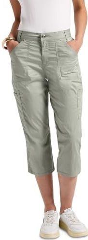 Street One - Driekwartbroek - Zwart - Katoenmix - Glitterende Afwerking