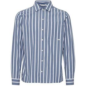 CASUAL FRIDAY Heren CFAlvin LS Wide Stripe Shirt Hemd, 183921_Bijou Blue, XL, 183921_bijou Blauw, XL