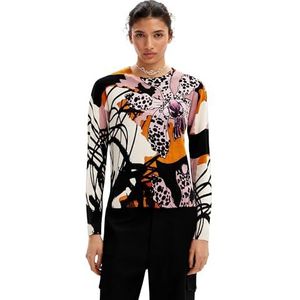 Desigual JERS_orquidea_Lacroix Sweater voor dames, wit, M
