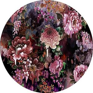 Melli Mello Makes me Wonder muurcirkel museumstijl met bloemprint en uniek bloemfestijn voor klassiek interieur Ø70 cm