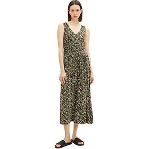 TOM TAILOR Dames Maxi-jurk met plooien 1031699, 29962 - Abstract Dot Design, 40