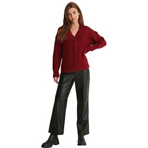 NA-KD Oversized cardigan voor dames, Dusty Rood, 44