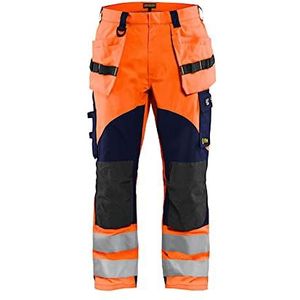 Blaklader 158915135389C64 Multinorm Inharent werkbroek, High Vis Oranje/Marineblauw, maat C64