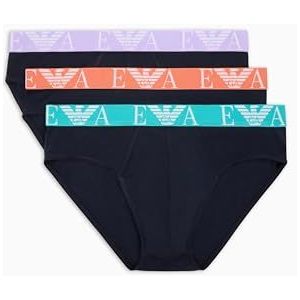 EMPORIO ARMANI Man Bold Monogram 3-Pack Slip Blauw S, Armani Blu/Armani Bl, S