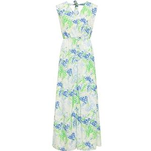 isha Dames maxi-jurk met allover-print 19322912-IS01, BLAUW GROEN, M, Maxi-jurk met allover-print, M