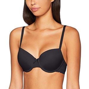s.Oliver Damesbeha met gladde cup-cups en kanten afwerking, zwart (Black 862), 70D