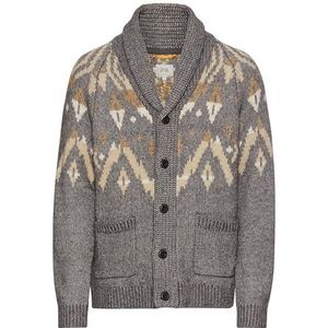 Camel Active - Jacquard Cardigan - Multikleur - Katoen/Polyacryl/Wol