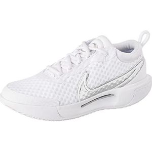 Nike Nikecourt Zoom Pro Sneakers voor dames, Wit metallic zilver, 36.5 EU
