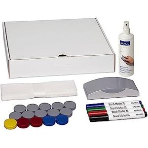 Maul Whiteboard accessoireset, 4 boardmarkers, whiteboardreiniger, 15 magneten, 305 x 240 x 60 mm