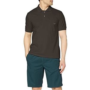 Trigema Poloshirt voor heren met borstzak, antraciet, XL