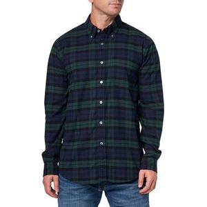 Brooks Brothers Men's Regular Fit Flannel Long Sleeve Sport Shirt, Blackwatch, X-Large