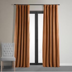 HPD Half Price Drapes Kenmerkende fluwelen thermische verduisterende gordijnen voor woonkamer 213 cm lang (1 paneel) roedezak geïsoleerde verduisterende gordijnen voor slaapkamer raamgordijnen, 50 W x