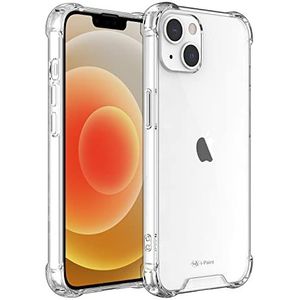 i-Paint 221001 beschermhoes voor iPhone 13 met harde PC-achterkant, transparante en transparante randen van TPU, schokbestendig, Clear Frame Case