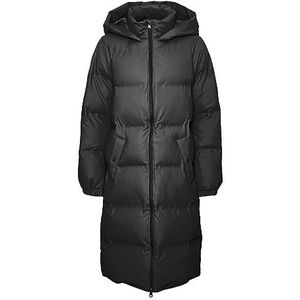 Bestseller A/S Dames VMNOE AW23 Long Coated Coat BOOS jas, zwart, XL, Schwarz, XL