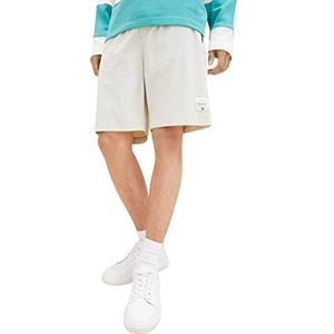 TOM TAILOR Denim Heren Relaxed Fit Tech Shorts met stretch, 31718 - wit zand, XXL