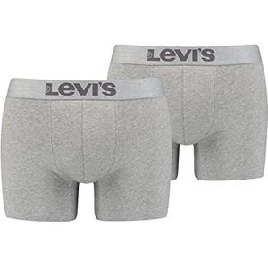 Levi's Herenboxershort ondergoed (set van 2), Mid Grey Melange, L