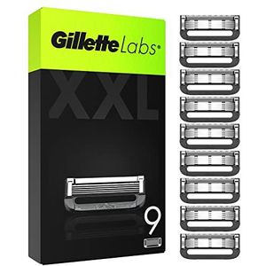 Gillette Labs met exfoliërende bar, 9 navulmesjes, Past Op Labs met exfoliërende bar en Labs verwarmd scheermes, Van