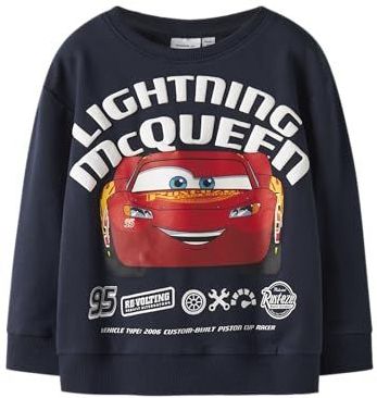 NAME IT Nmmosvaldo Cars Nreg Sweat Bru Wdi, navy blazer, 92